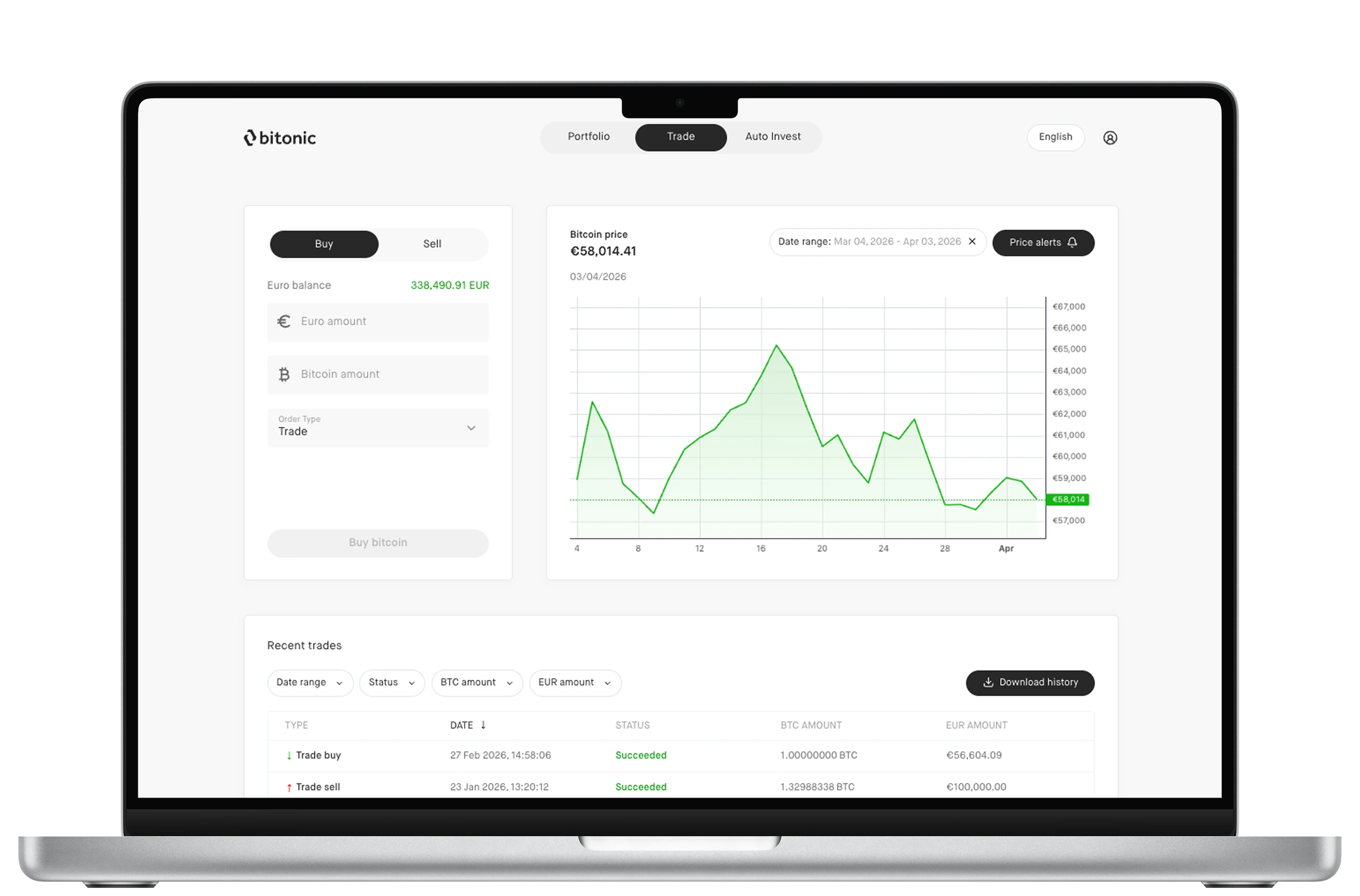 Screenshots van handelsplatform BL3P