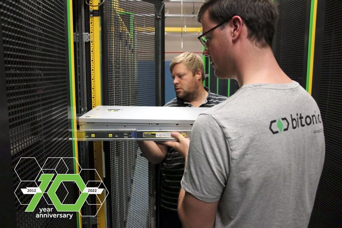 Bitonic employees maintain the servers in a datacenter